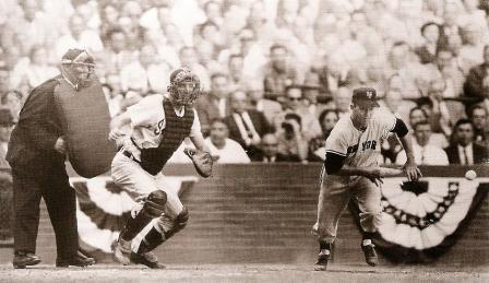 making sure the batter stays in the box and does not step on the plate