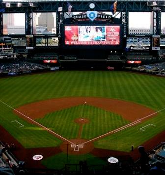 Chase Field, home to the Arizona Diamondbacks