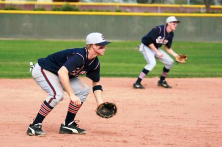 shortstop and third baseman in their pre-pitch set