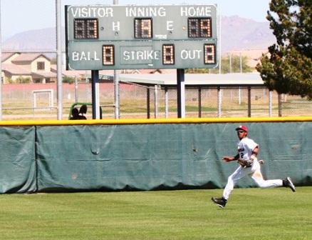 running down a fly ball