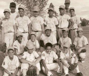 Tucson Little League 1959, I Am The Odd Looking Kid Under Mr. Livingston's Right Arm