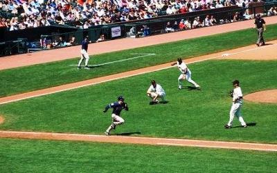 A look at the first base running lane