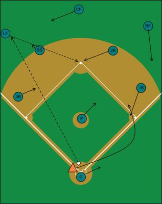 Single to left, no runners on base