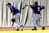 Outfielder making first throw, on a double cut