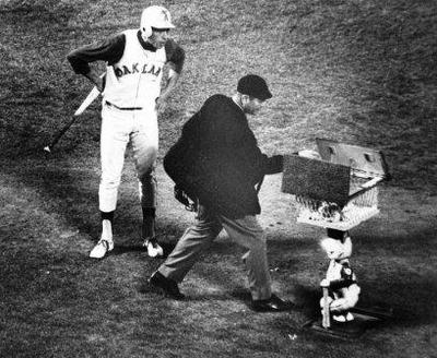 Charlie Finley's Experiment With A  Rabbit Named Harvey, Pop Up Ball Machine, 1969