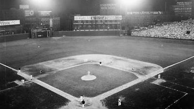 first night MLB game 1935, Cincinnati, Ohio