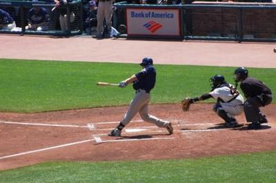 Side view of the batter's and catcher's box